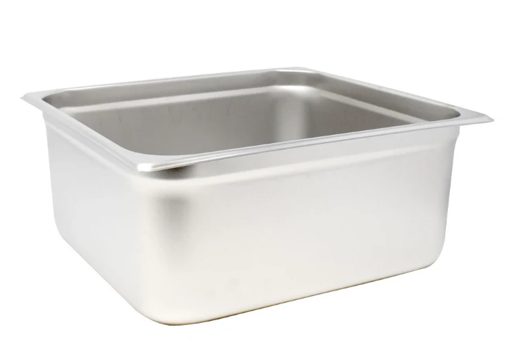 Omcan Two-Third-size Anti-Jam Stainless Steel Steam Table Pan – 6″ Deep 80615