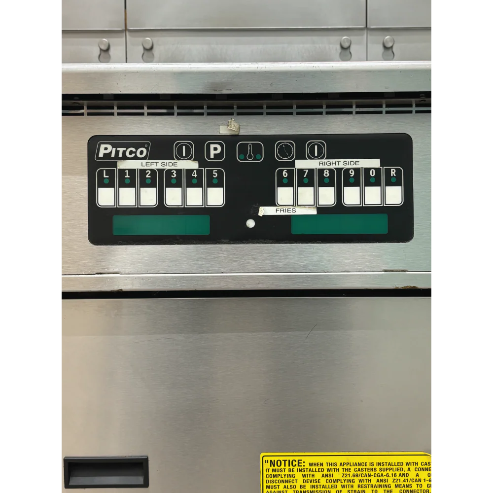 Pitco 118" Natural Gas Fryer with Solstice Bread and Batter Cabinet Fry Dump Station Used FOR02398 - Image 5
