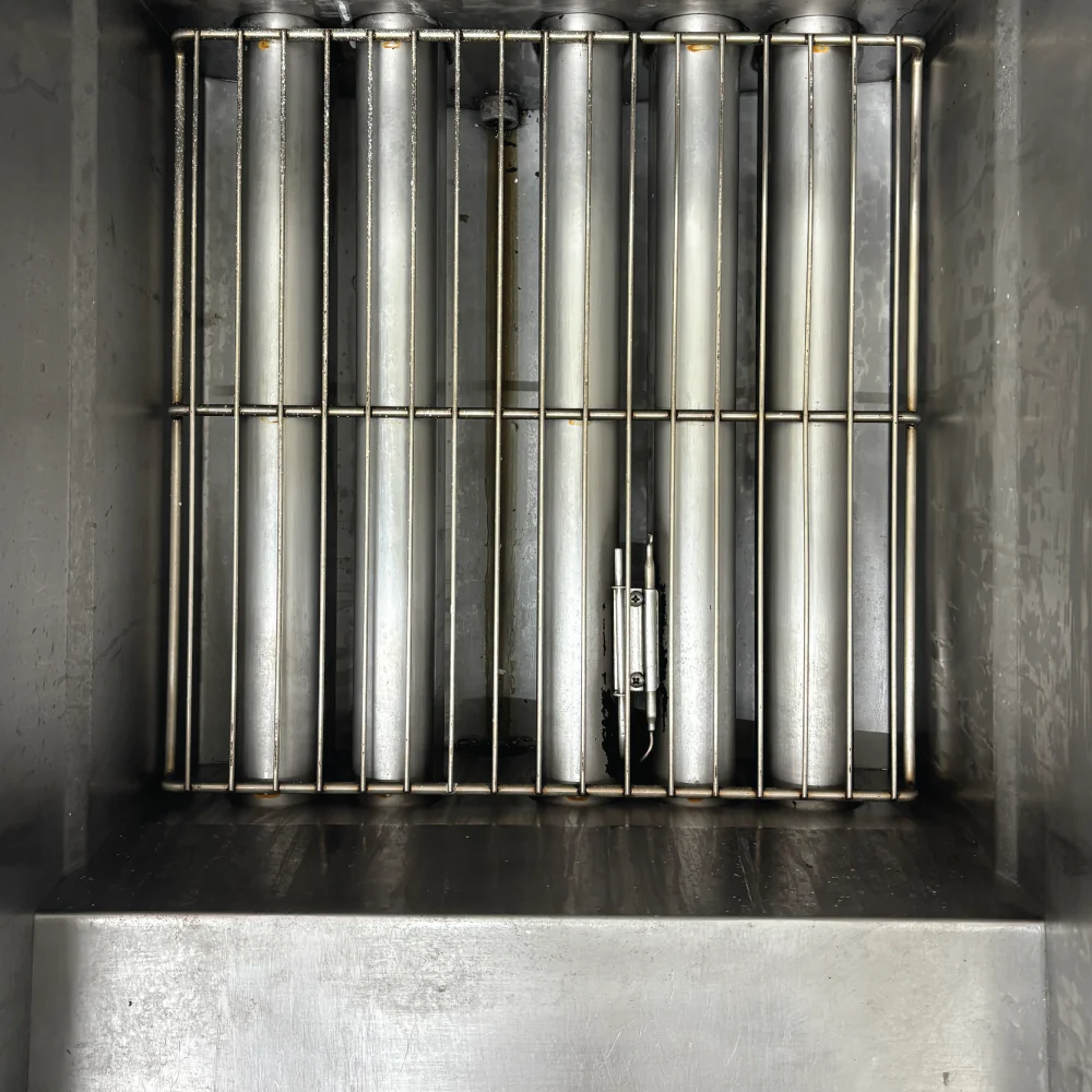 Pitco 118" Natural Gas Fryer with Solstice Bread and Batter Cabinet Fry Dump Station Used FOR02398 - Image 6