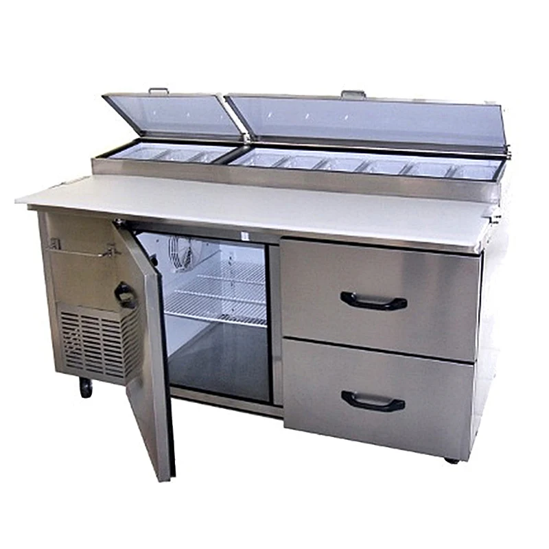 67'' Pro-Kold Single Door 2 Drawers Pizza Prep Table PPT-67-21 - Image 3