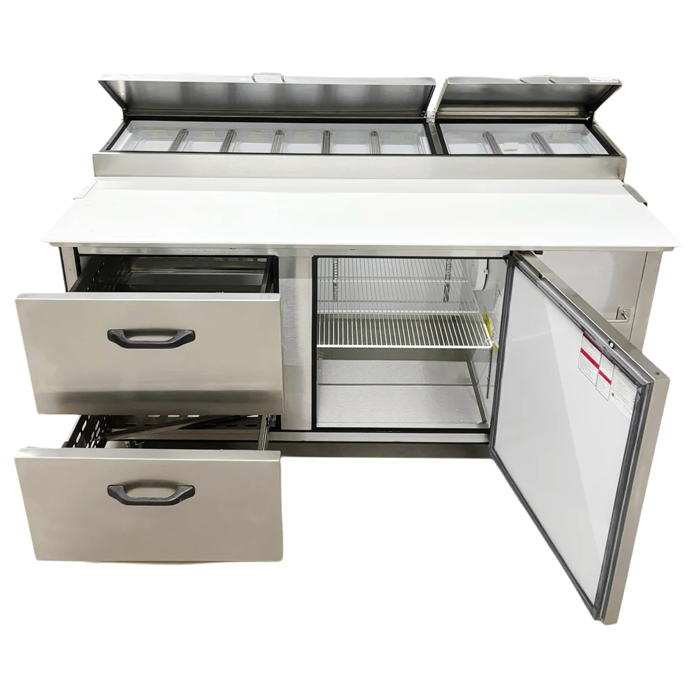67'' Pro-Kold Single Door 2 Drawers Pizza Prep Table PPT-67-21 - Image 5