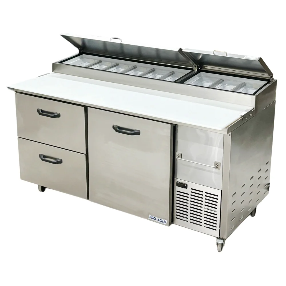 67'' Pro-Kold Single Door 2 Drawers Pizza Prep Table PPT-67-21 - Image 6