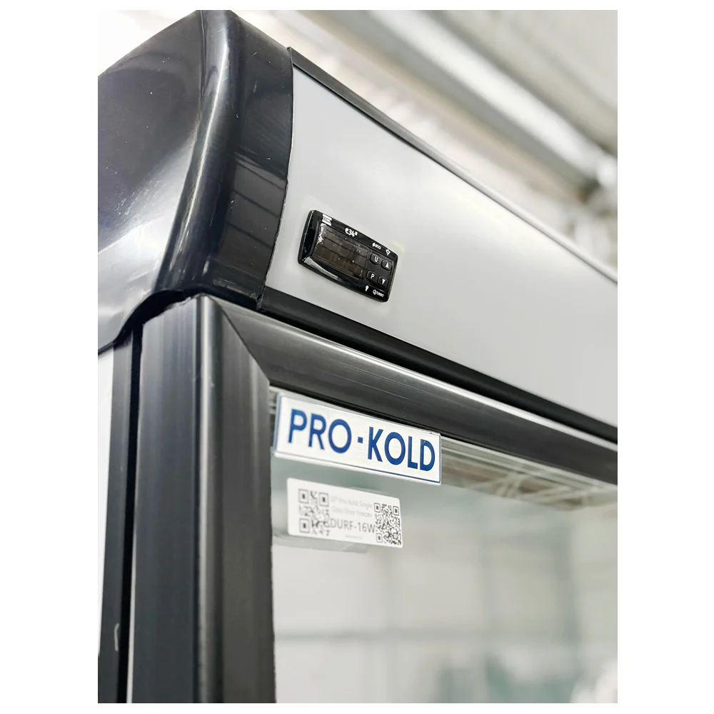 30" Pro-Kold Single Glass Door Freezer 16 Cu.Ft - DURF-16W - Image 6
