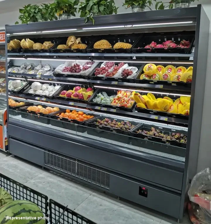 Alaska-Line 76'' Open Air Merchandise Display Cooler w/ Curtain 31.7 Cu.Ft. HIT-23 - Image 10