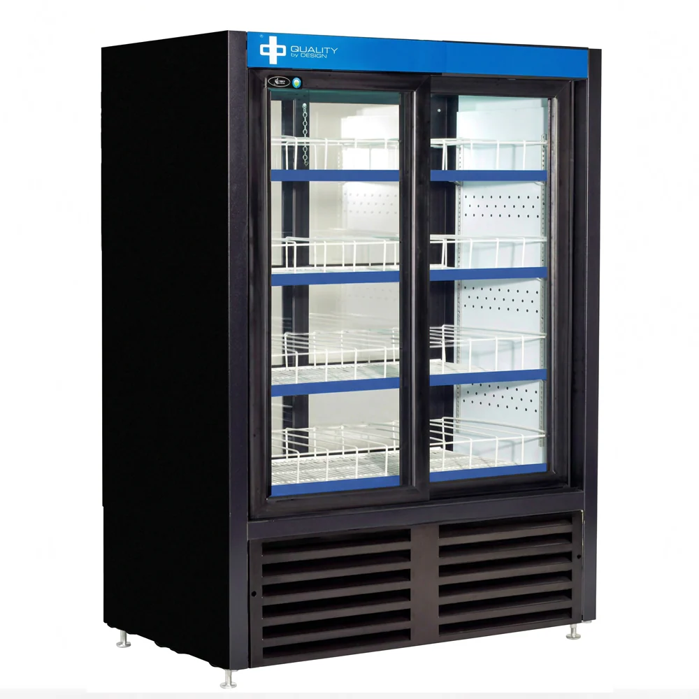 QBD 39.5" Double Glass Slide Door Cooler Pass Thru CD3360CPT-HC - Image 2