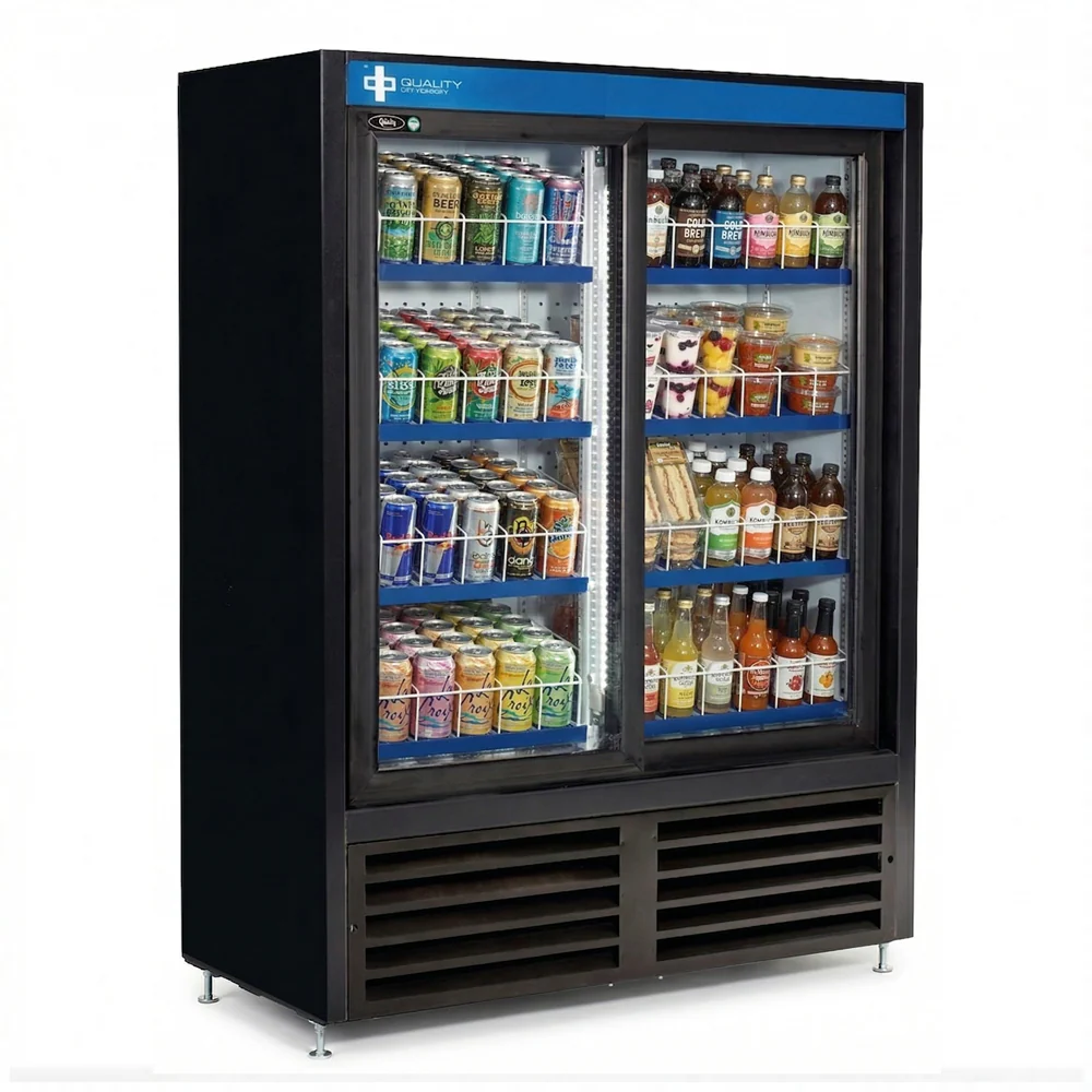 QBD 47" Double Glass Slide Door Cooler CD4160-HC