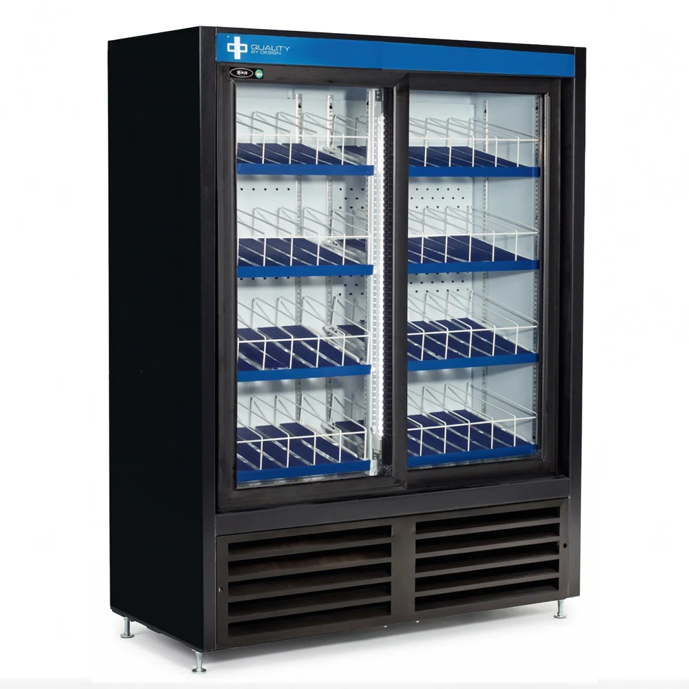 QBD 47" Double Glass Slide Door Cooler CD4160-HC - Image 2