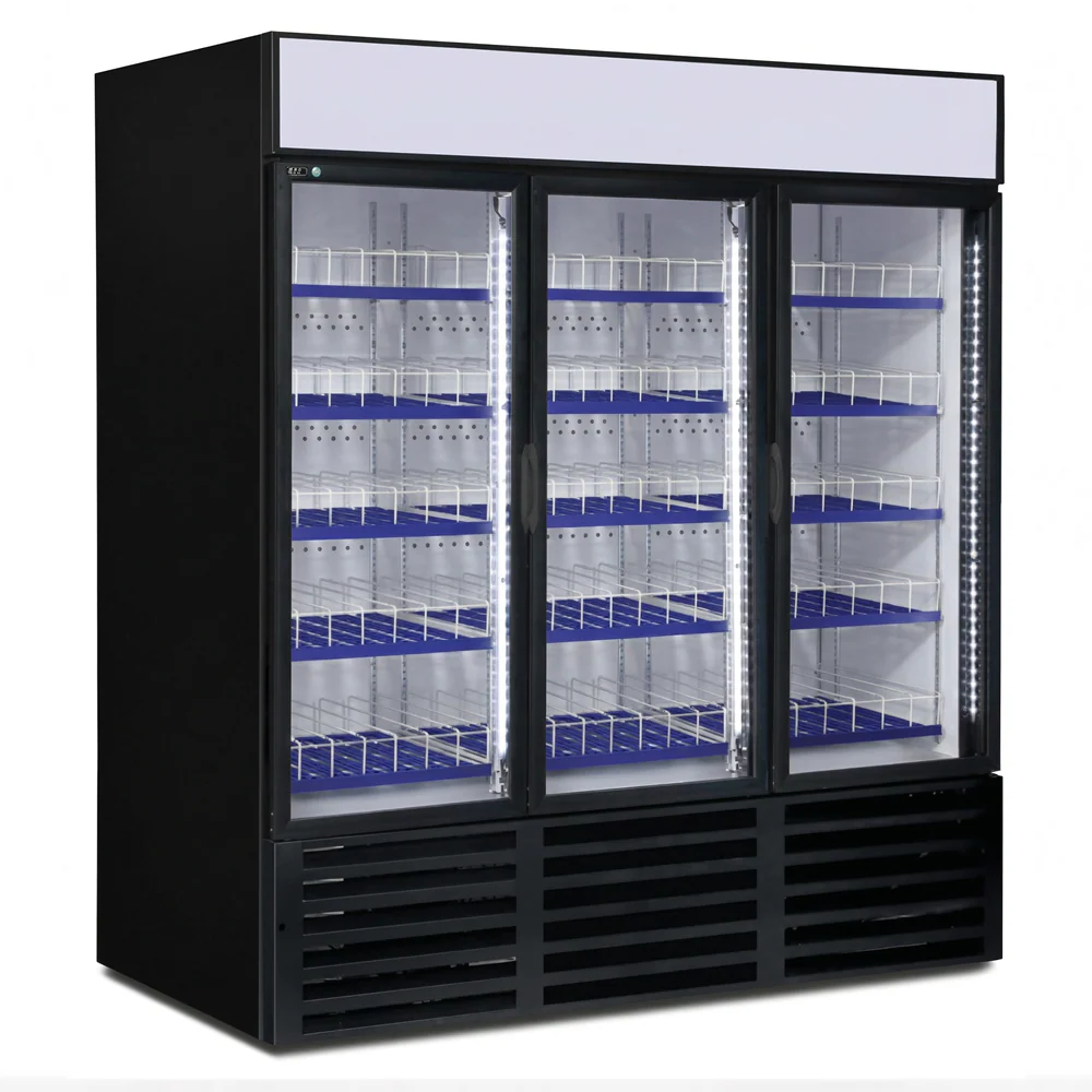 QBD 78.1" Three Glass Swing Door Cooler 67.18 Cu.ft. CD72-HC - Image 2