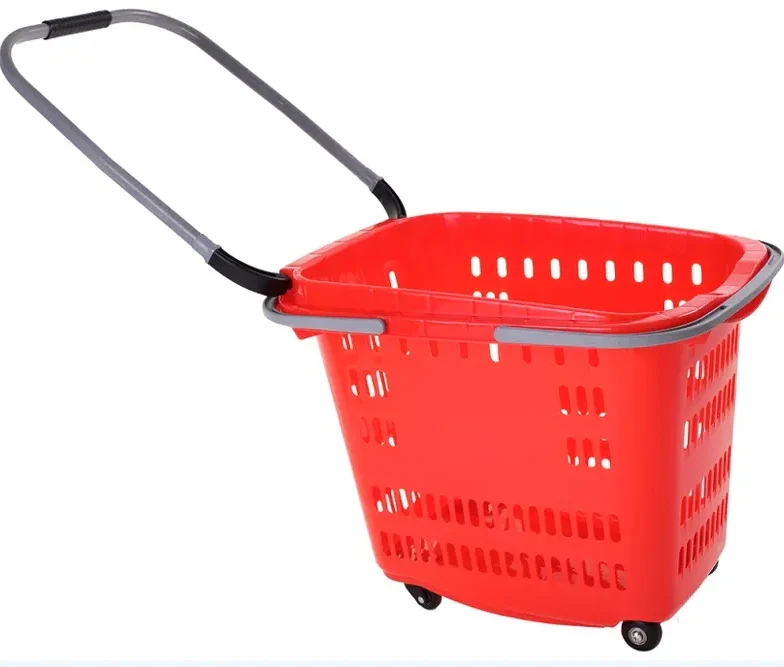 Rolling Basket with 4 Wheels & Handle HBR-3017 - Image 2