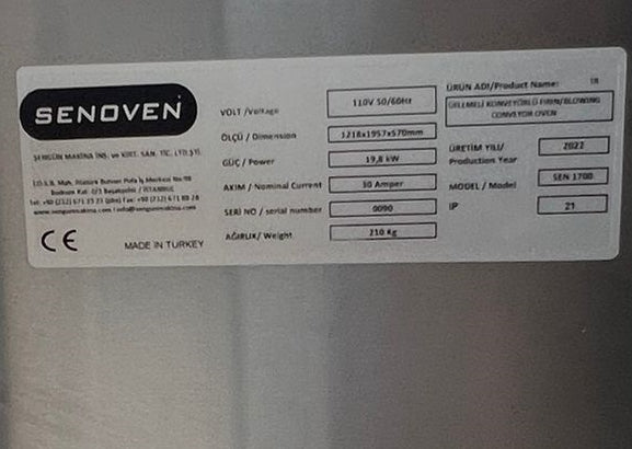 48'' SenOven Electric Conveyor Pizza Oven SEN 1700 - Image 7