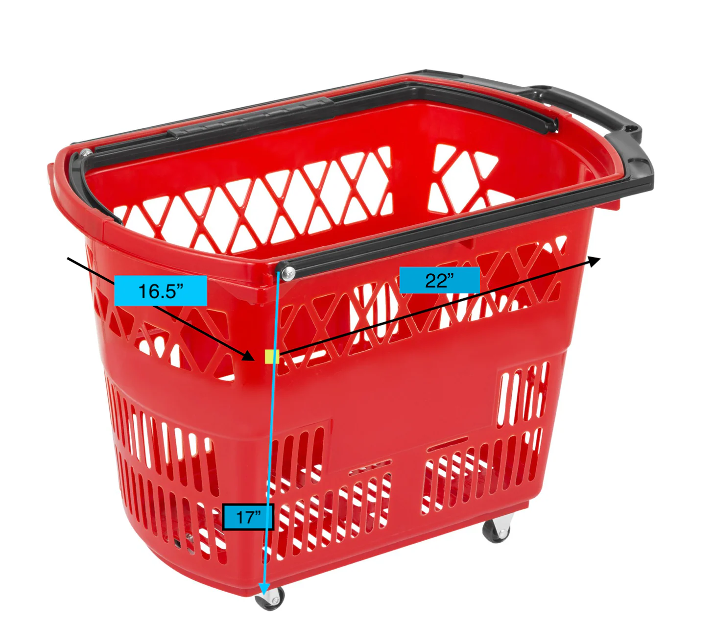 Shopping Basket 58L with 4 Wheels ZC-12 - Image 2