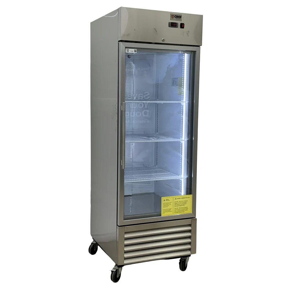 CHEF 27'' Reach In Single Glass Door Cooler 21 Cu.Ft., ST-23BRG - Image 3