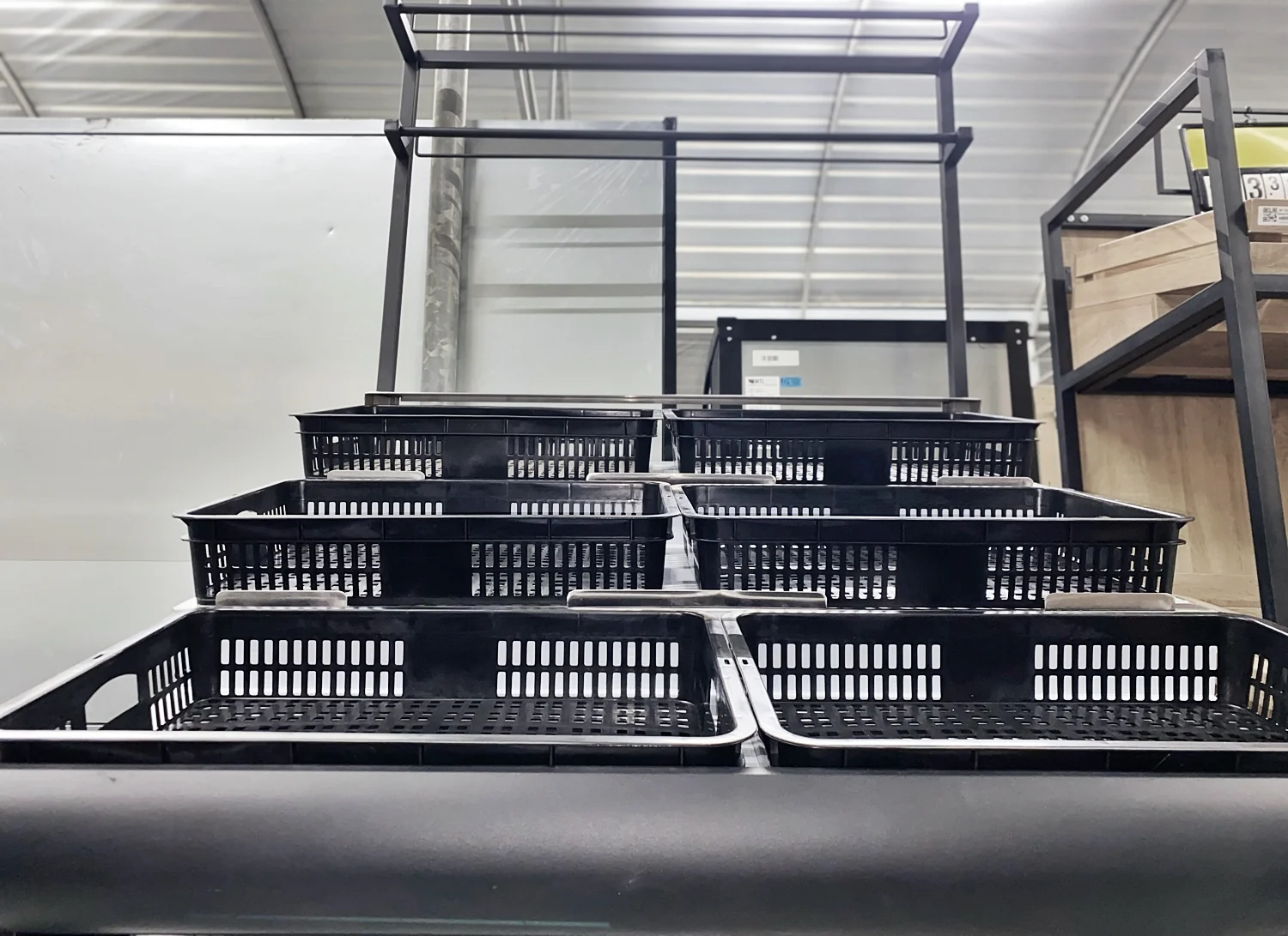 Single Sided Vegetable Rack with Black Baskets YD-V009 - Image 3