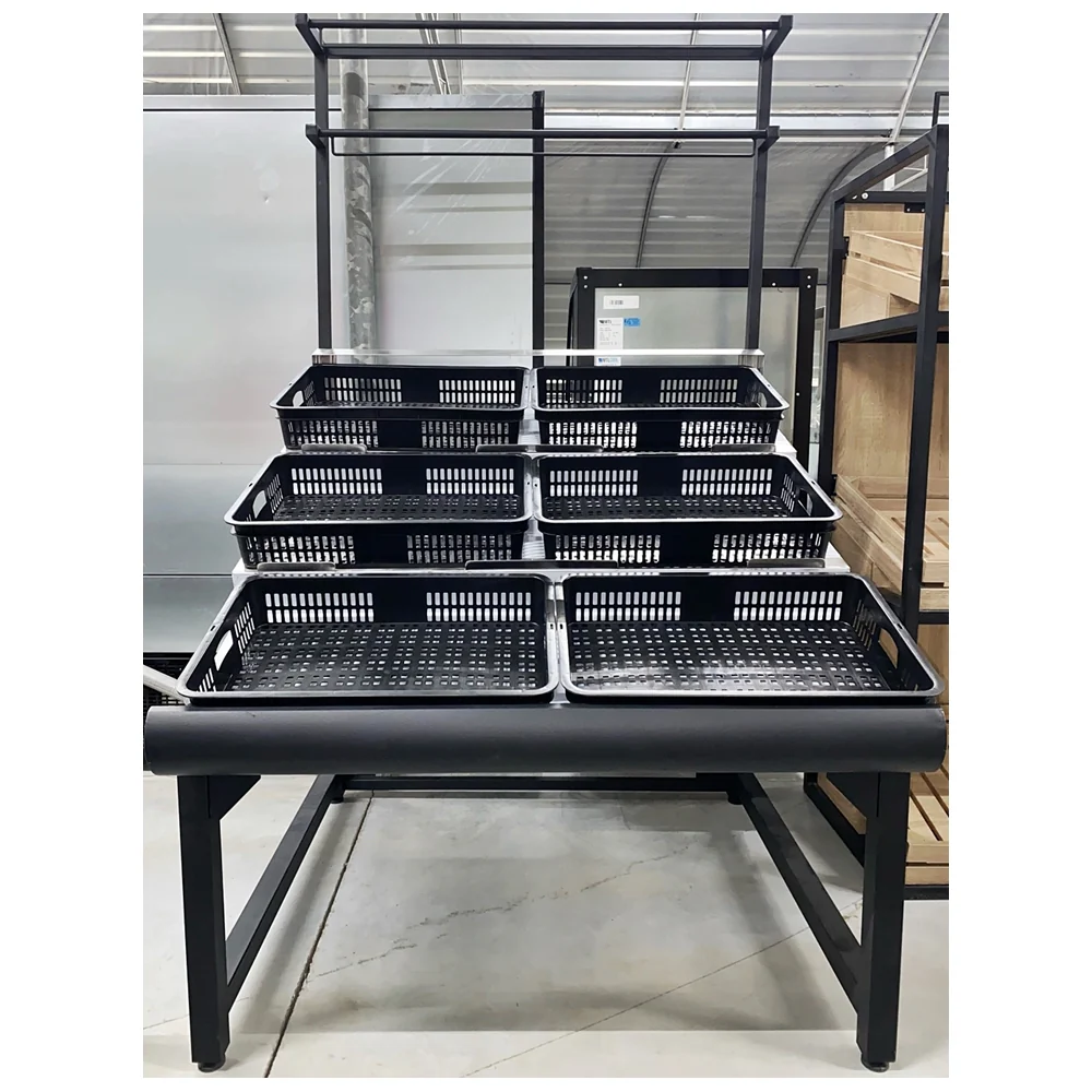 Single Sided Vegetable Rack with Black Baskets YD-V009 - Image 6