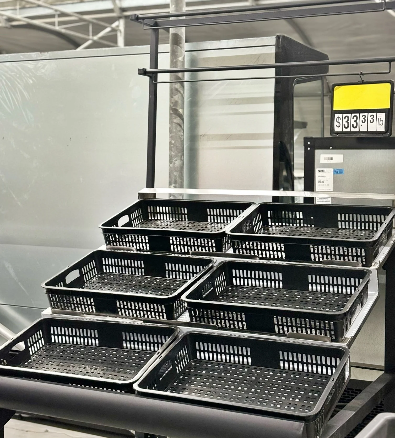 Single Sided Vegetable Rack with Black Baskets YD-V009 - Image 7