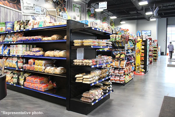 White Double Sided 4 Shelve + 1 Base, Heavy Duty Supermarket Gondola Shelves HBR-3008W - Image 5