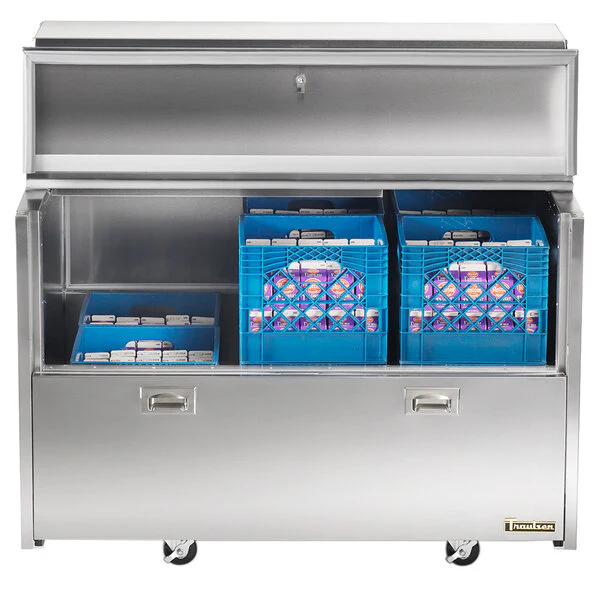 Traulsen 34" Single Sided School Milk Cooler with 4" Casters RMC34S4 - Image 3