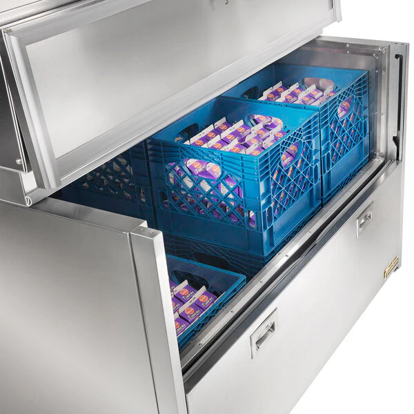 Traulsen 34" Single Sided School Milk Cooler with 4" Casters RMC34S4 - Image 5