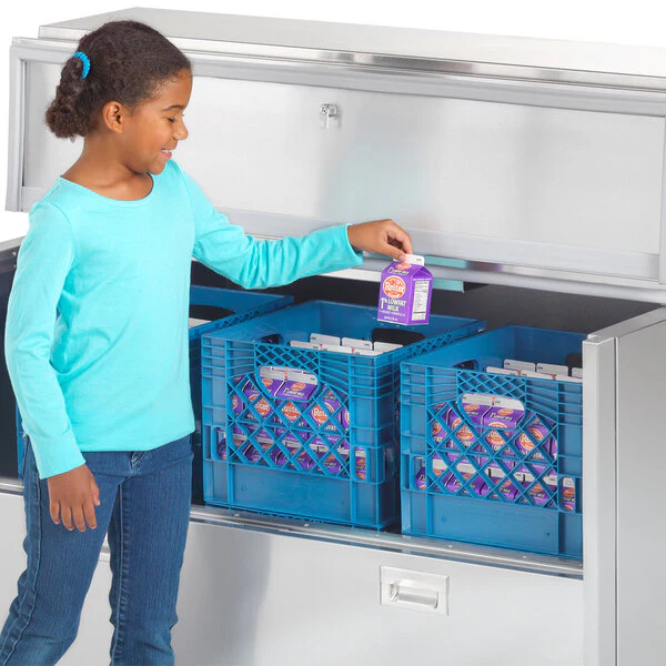 Traulsen 34" Single Sided School Milk Cooler with 4" Casters RMC34S4 - Image 9