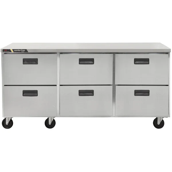 Traulsen Centerline Triple Door 72" Refrigerated Work Table - Various Configurations CLUC-72R - Image 2