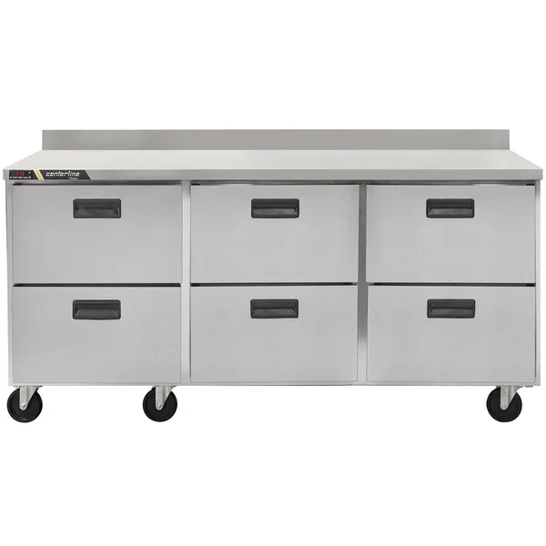Traulsen Centerline Triple Door 72" Refrigerated Work Table - Various Configurations CLUC-72R - Image 3