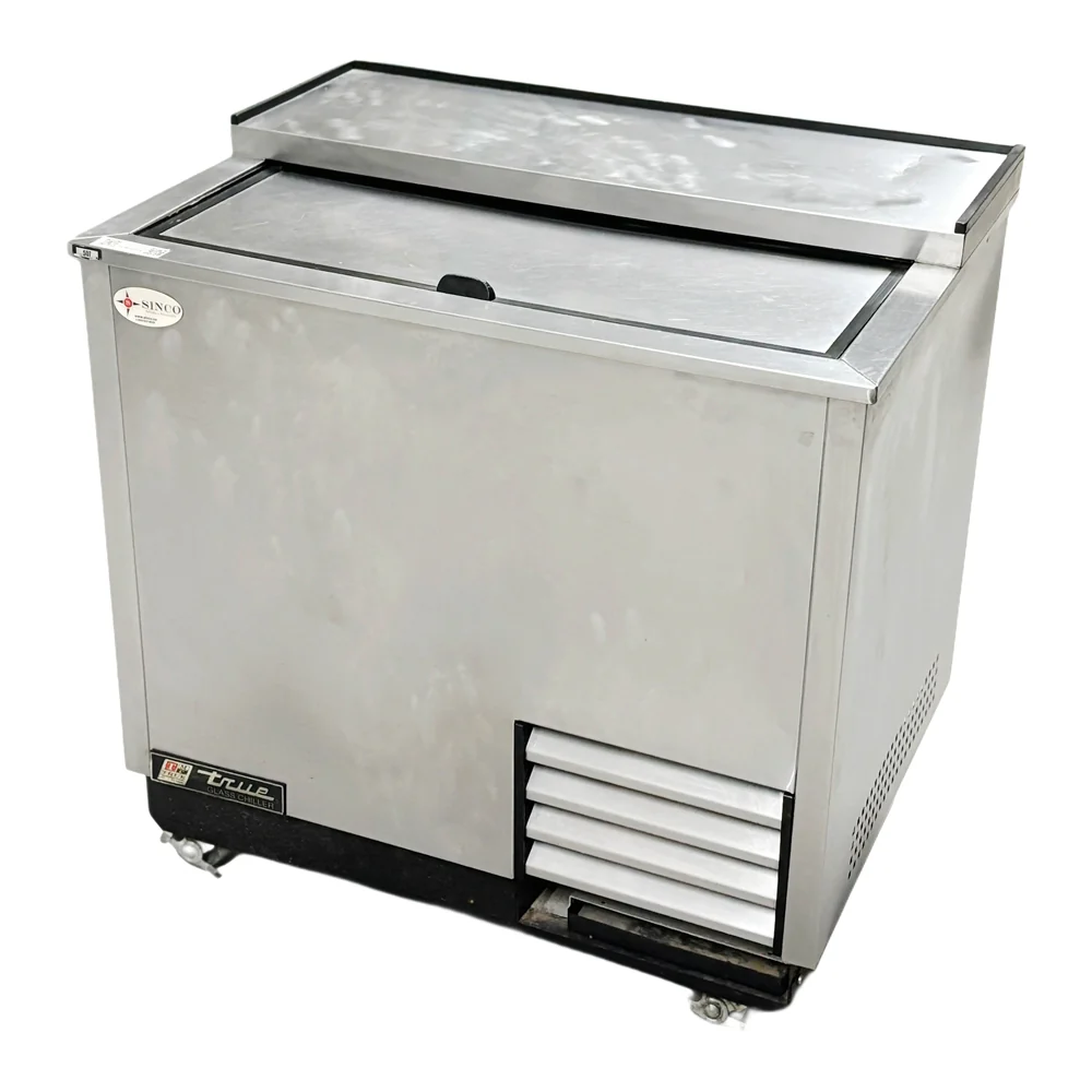 True Solid Slide Lid Stainless Steel Underbar Cooler Used FOR02014 - Image 3