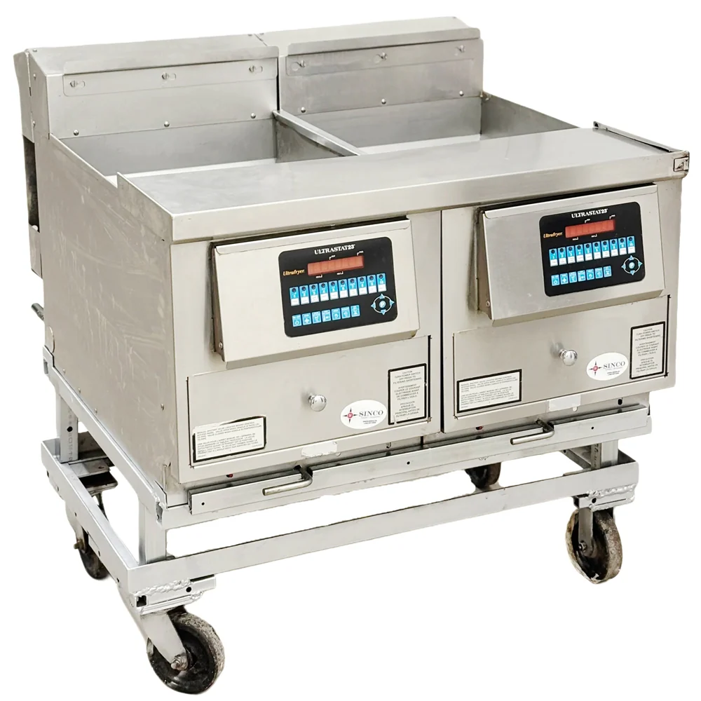 Ultrafryer 42" Commercial Natural Gas Fryer 75,000 BTU No Filtration Used FOR02325 - Image 3