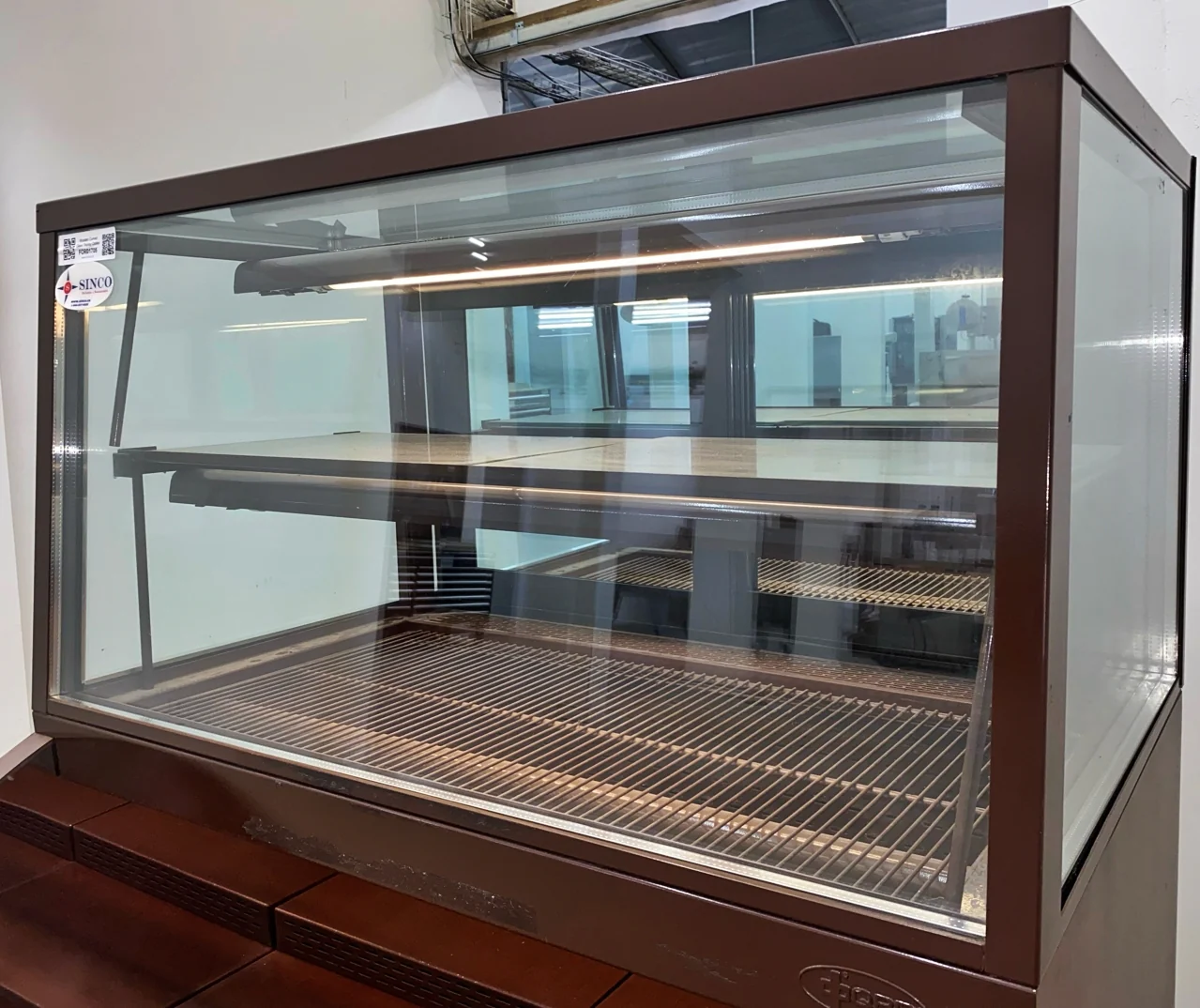36'' Wooden Curved Glass Display Cooler Used FOR01705 - Image 3