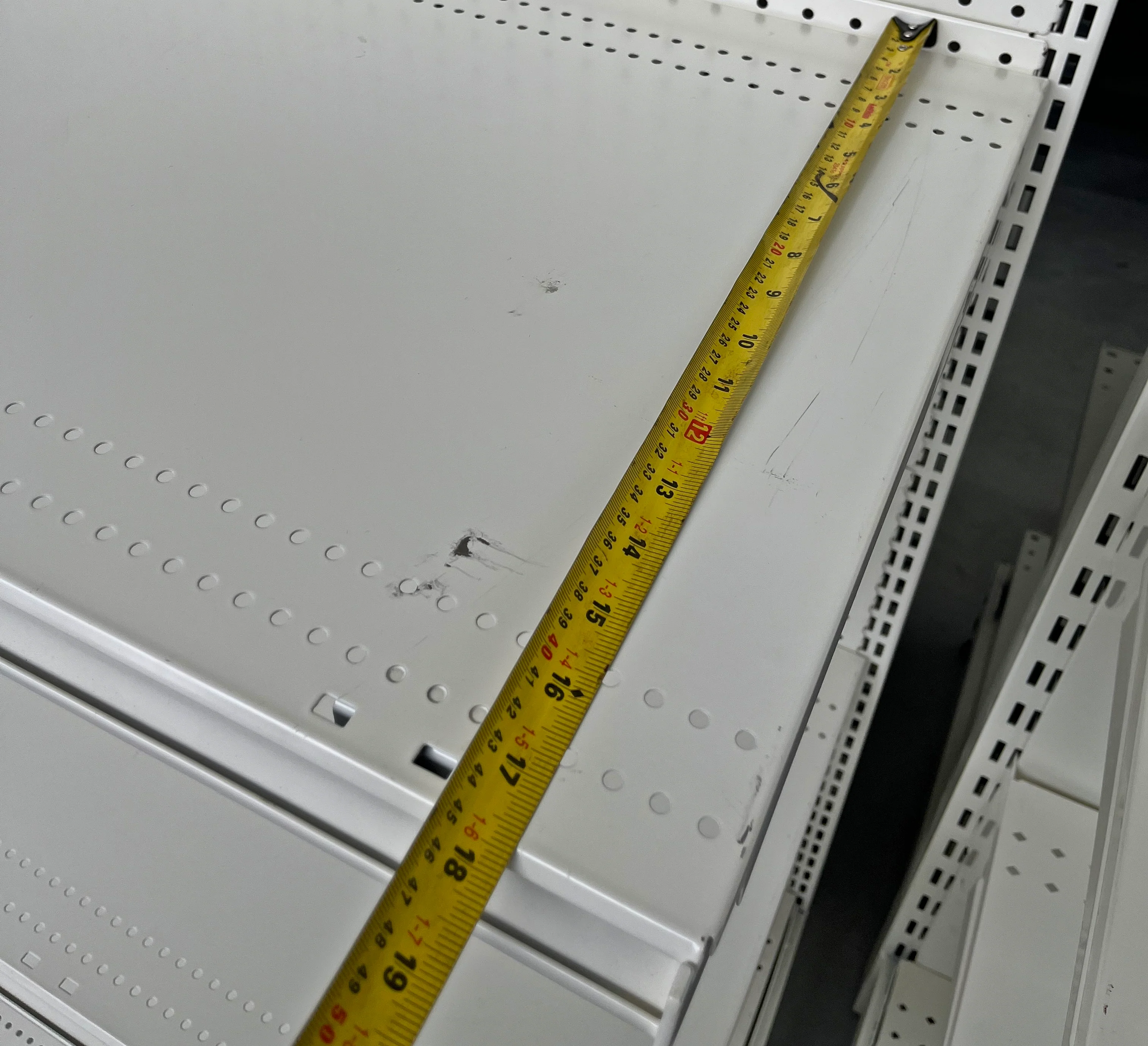 White Single Side 4 Shelve + 1 Base Gondola, Heavy Duty Gondola Shelves Wall Unit HBR-3066W - Image 2